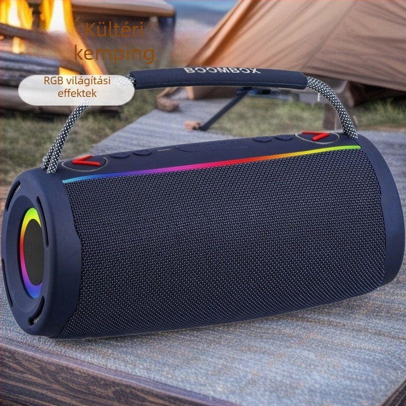 Hordozható Bluetooth hangszóró IPX5 vízálló, 8W kimenet, beépített akkumulátor 2000–4000 mAh, Bluetooth 5.3, frekvencia-tartomány 100 Hz–20 kHz