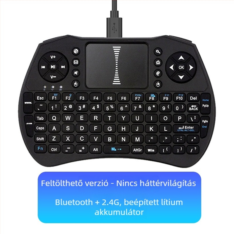 Bluetooth billentyűzet RGB háttérvilágítással, vezeték nélküli, 88–98 billentyű, egyszerre két eszközt képes csatlakoztatni, ABS ház