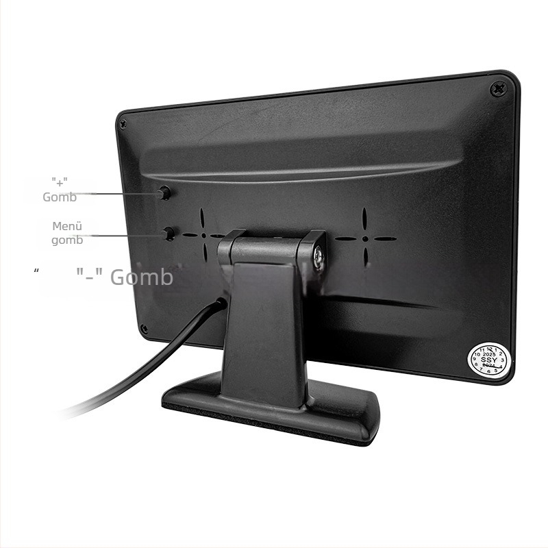 Autós LCD-monitor SSY-Y401 – felbontás 480x272, AV bemenet, CVBS kompatibilitás, PAL/NTSC