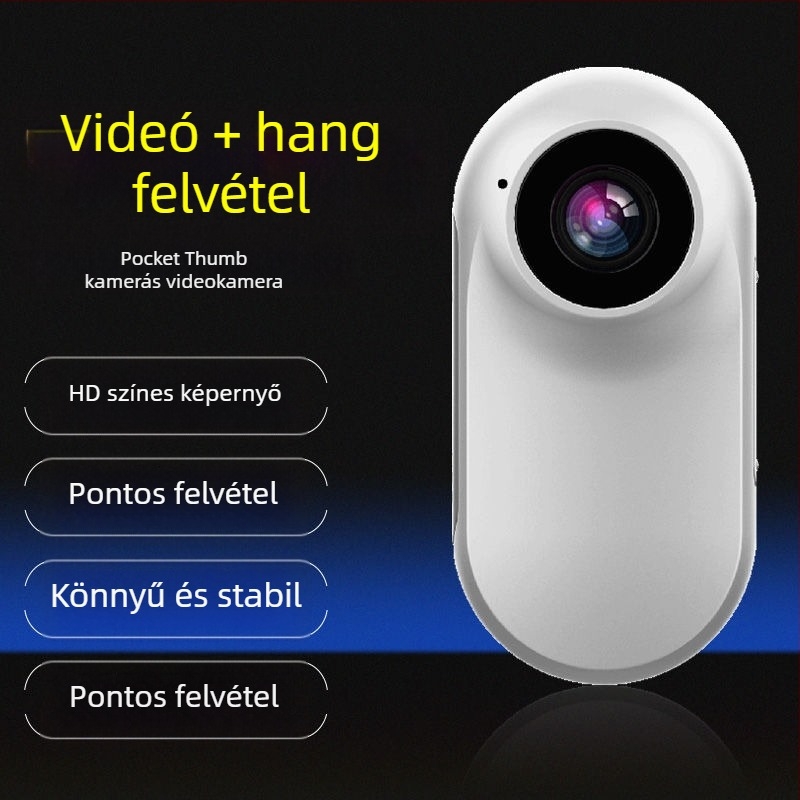 GO2 Mini Akciókamera mágneses rögzítéssel — 8 MP CMOS, Maximális felbontás 800x600, Wi‑Fi, elektronikus képstabilizáció, széles látószög