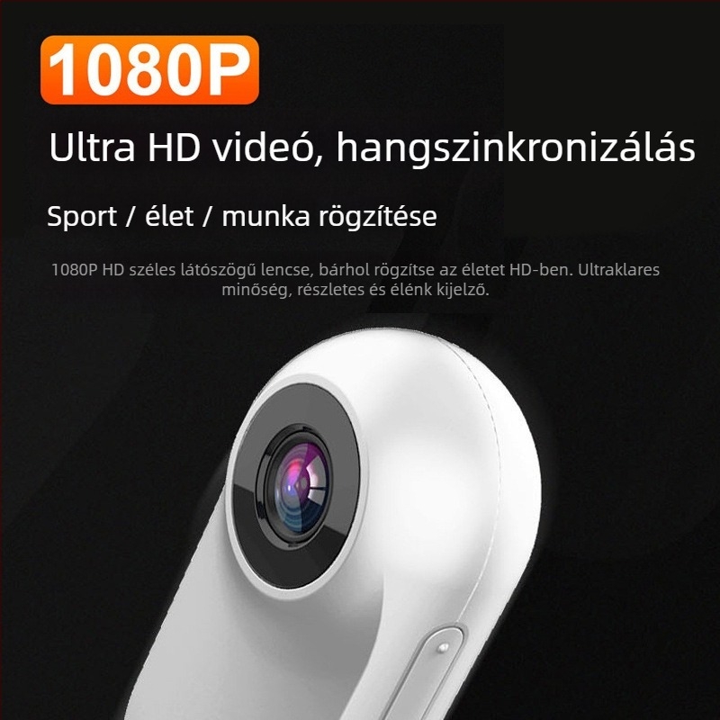 GO2 Mini Akciókamera mágneses rögzítéssel — 8 MP CMOS, Maximális felbontás 800x600, Wi‑Fi, elektronikus képstabilizáció, széles látószög