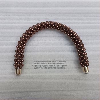 Hiro Mori Kivehető gyöngyös táska fogantyú, U-formájú, anyag: gyöngyök, tavasz 2024, funkció: terheléscsökkentés