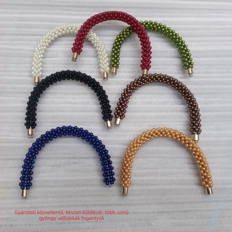 Hiro Mori Kivehető gyöngyös táska fogantyú, U-formájú, anyag: gyöngyök, tavasz 2024, funkció: terheléscsökkentés