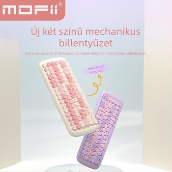 MOFII mechanikus billentyűzet, legfeljebb 87 billentyű, kábeles, vízálló, mechanikus kapcsolók, ABS ház, 1,8 m kábel