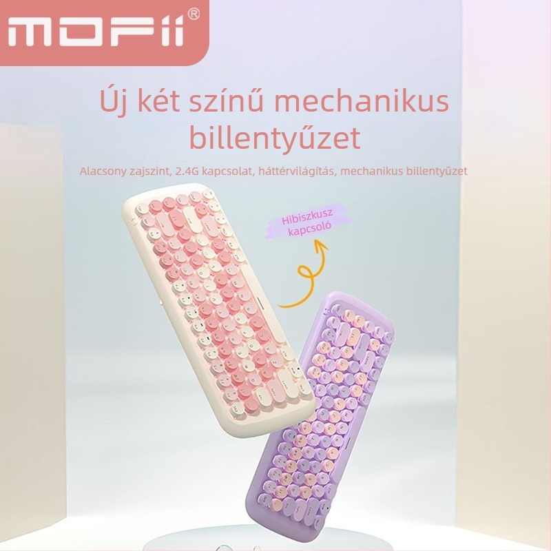 MOFII mechanikus billentyűzet, legfeljebb 87 billentyű, kábeles, vízálló, mechanikus kapcsolók, ABS ház, 1,8 m kábel