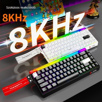 LDON68PRO Mágneses tengelyű mechanikus billentyűzet, 87 gomb, vezetékes, RGB háttérvilágítás
