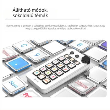 Ajazz N1 vezetékes billentyűzet 15 billentyűvel és RGB háttérvilágítással (szilikon és ABS anyagok; testreszabás támogatott)