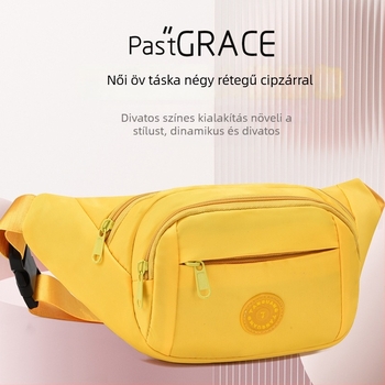 Telefon deréktáska, nagy kapacitású, vízálló anyagból, cross-body kivitel szabadtéri utazásokhoz, dokumentumtáska és belső patch zseb; köztes zseb (Oxford szövet; cipzár; dokumentumtáska; belső patch zseb; köztes zseb)
