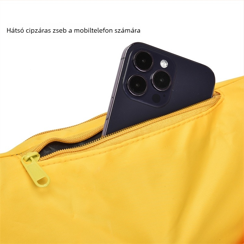 Telefon deréktáska, nagy kapacitású, vízálló anyagból, cross-body kivitel szabadtéri utazásokhoz, dokumentumtáska és belső patch zseb; köztes zseb (Oxford szövet; cipzár; dokumentumtáska; belső patch zseb; köztes zseb)