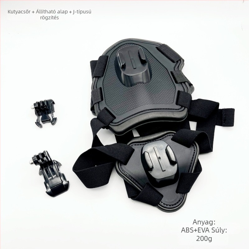 GoPro kutyahám kamerahoz - Front Chest Strap; univerzális kompatibilitás; Anyag: műanyag + elasztikus szalag; Logó hozzáadható; Tartalmaz különálló mellényt