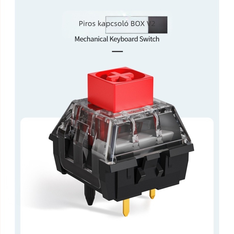 Kailh BOX mechanikus billentyűzet RGB háttérvilágítással, BOX kapcsolókkal, vezetékes, por- és vízálló