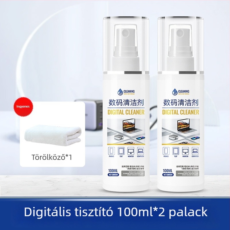 Általános tisztító spray notebookokhoz és számítógépekhez, modell 312; tisztító készlet, deionizált vízzel és felületaktív anyagokkal