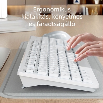 Vezeték nélküli billentyűzet és egér készlet – USB vevő, 1000 DPI optikai felbontás (1000 DPI optikai felbontás, USB interfész, USB vevő)