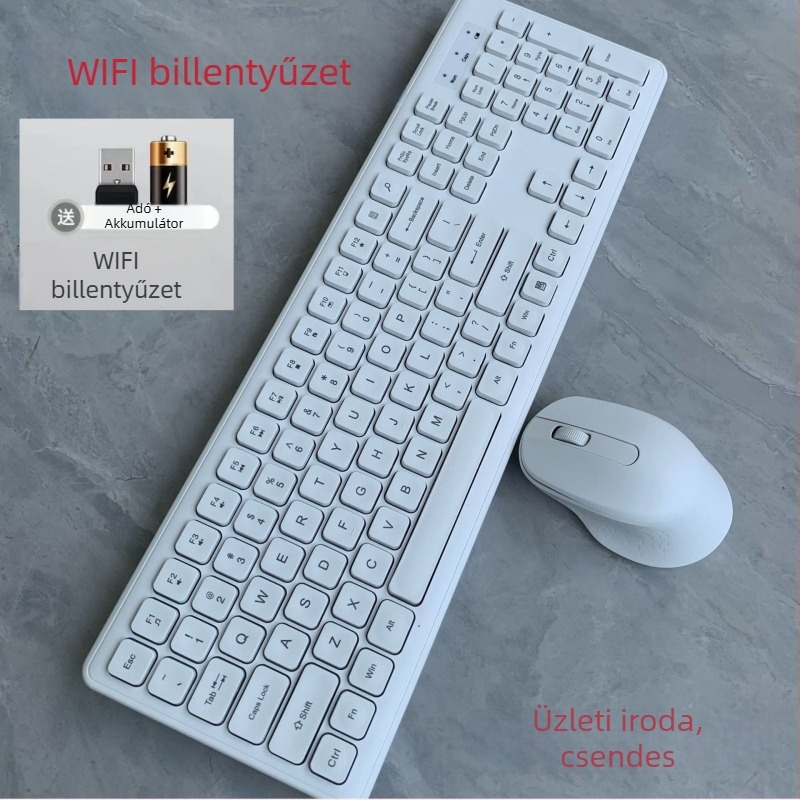 Vezeték nélküli billentyűzet és egér készlet – USB vevő, 1000 DPI optikai felbontás (1000 DPI optikai felbontás, USB interfész, USB vevő)