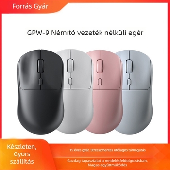 GPW-9 Vezeték nélküli Bluetooth egér, 1600 DPI, 4 gombos, 100 g tömegű, Notebook-kompatibilis