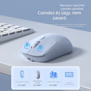 GPW-9 Vezeték nélküli Bluetooth egér, 1600 DPI, 4 gombos, 100 g tömegű, Notebook-kompatibilis