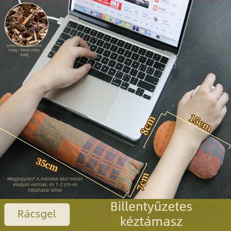 Egércsukló alátámasztó párna Mugwort és levendulával, textil anyag, japán minimalist stílus, csukló támogatás