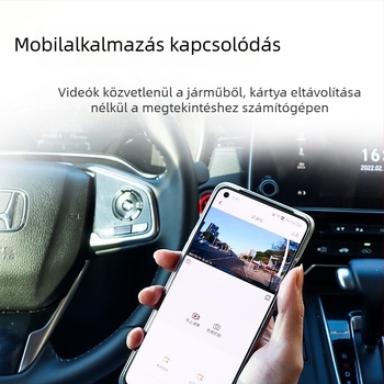 Autós dash cam 1080p, 140° látómező, körkörös felvétel, ütközésészlelés, éjszakai látás