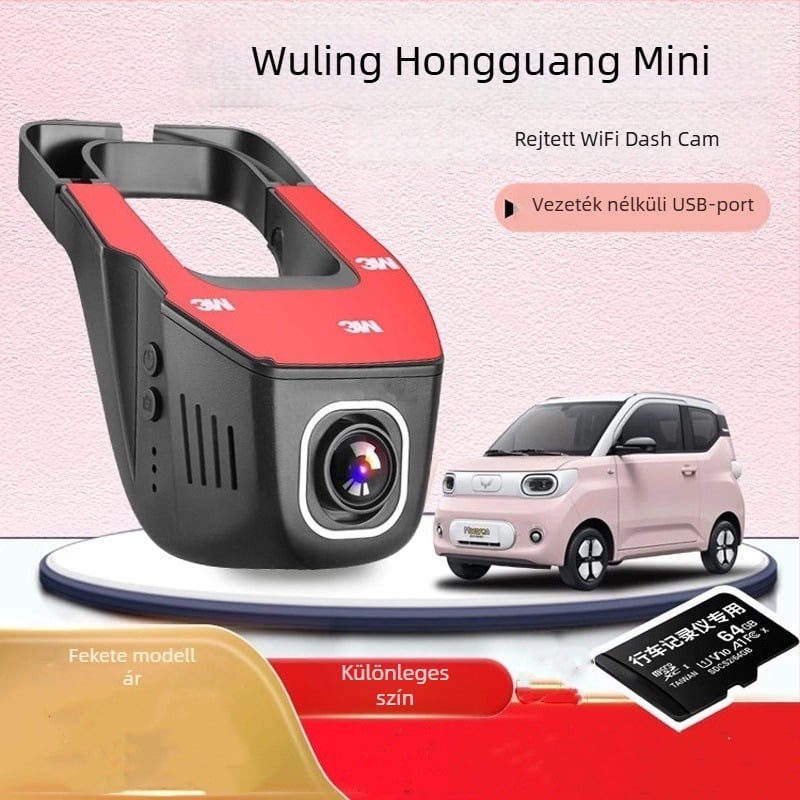 Autós dash cam 1080p, 140° látómező, körkörös felvétel, ütközésészlelés, éjszakai látás