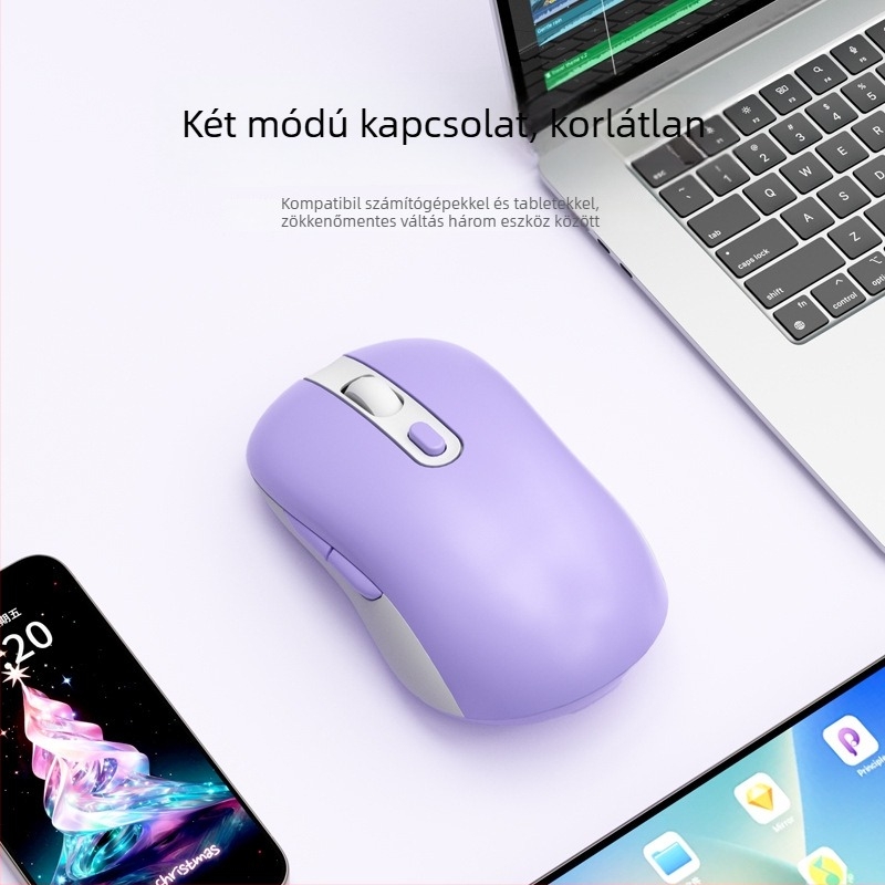 Vezeték nélküli egér C4025, 6 gomb, Plug and Play, ergonomikus, kompatibilis számítógéppel, okostelefonnal és táblagéppel