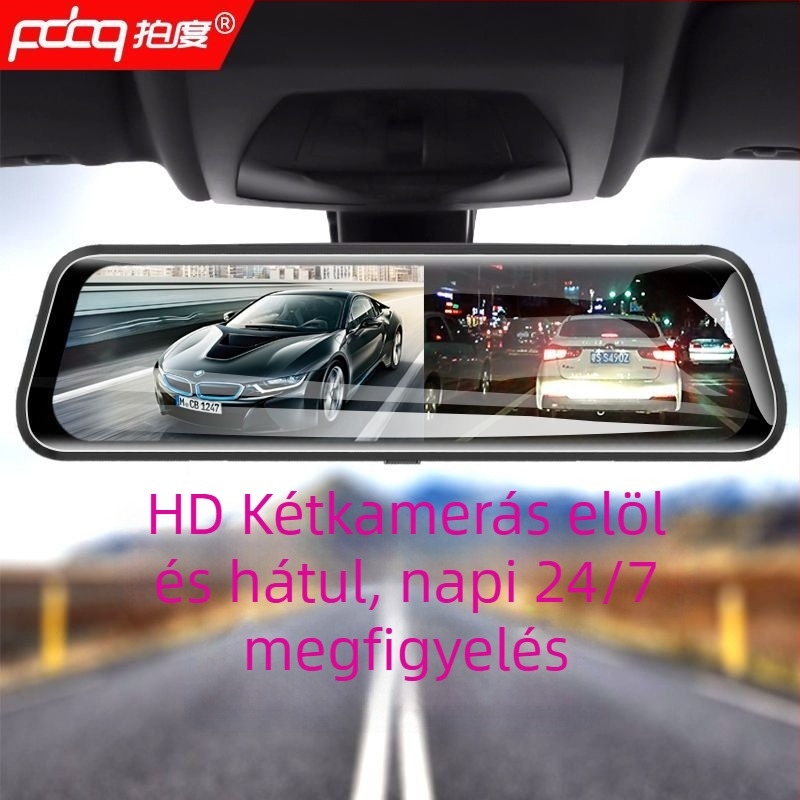 Autós dashcam elő- és hátsó kettős felvétellel, 1080p, 8MP, Wi-Fi, 256GB