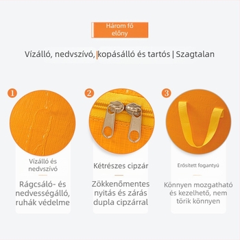 Költöztető csomagoló táska — nagy kapacitású, kubus alakú, PE szövött anyag, összecsukható, quilt tárolására (Modell 01b1594)