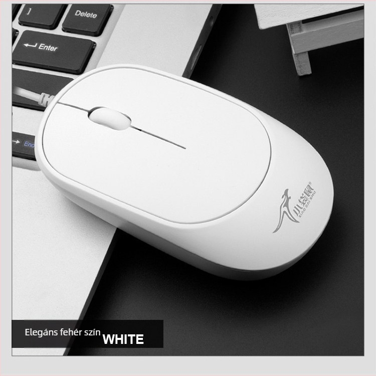 DS919 Optikai USB-s vezetékes egér – ultra vékony, antiszatikus és interferencia-mentes kialakítás – 1000dpi, 3 gomb