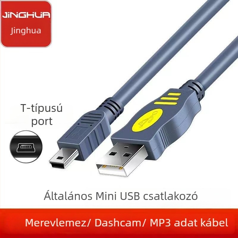 Jinghua Mini USB adatkábel, USB 2.0, PVC, egyfejű, kiterjesztett adatátvitel