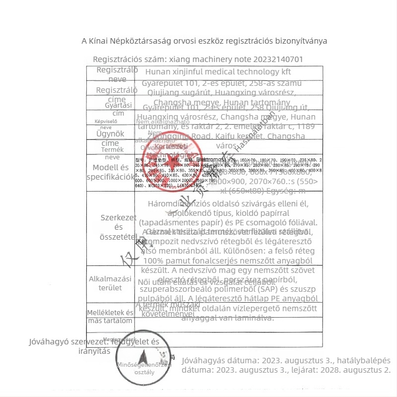 Morning Industry orvosi minőségű nőgyógyászati steril ápoló betét, tiszta pamut, lélegző, nappali- és éjszakai használatra