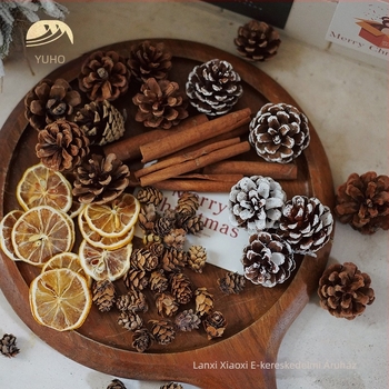 Core karácsonyi fenyőfa dísz készlet fahéjjal – DIY szárított virágok anyagai és ajándékdoboz