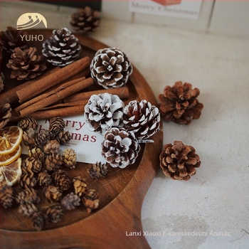 Core karácsonyi fenyőfa dísz készlet fahéjjal – DIY szárított virágok anyagai és ajándékdoboz