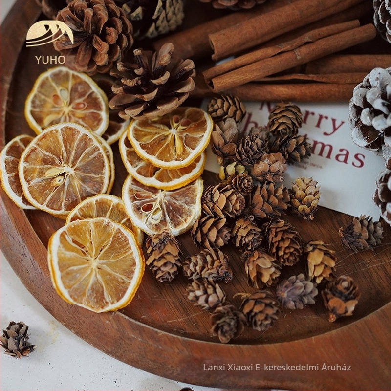 Core karácsonyi fenyőfa dísz készlet fahéjjal – DIY szárított virágok anyagai és ajándékdoboz