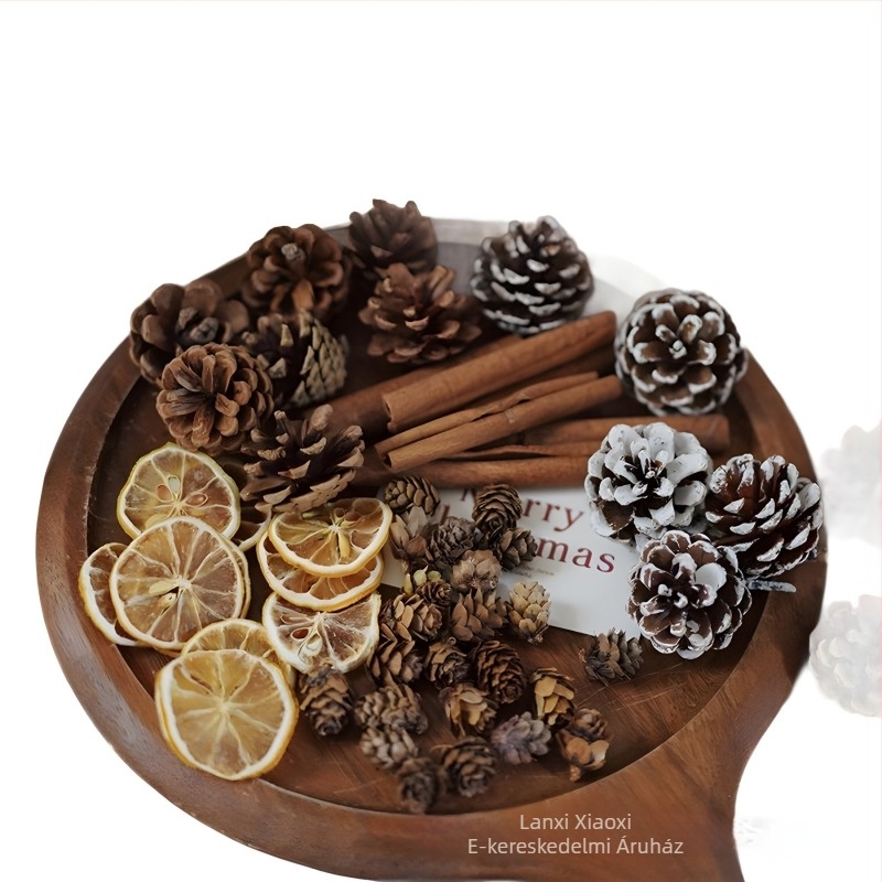 Core karácsonyi fenyőfa dísz készlet fahéjjal – DIY szárított virágok anyagai és ajándékdoboz