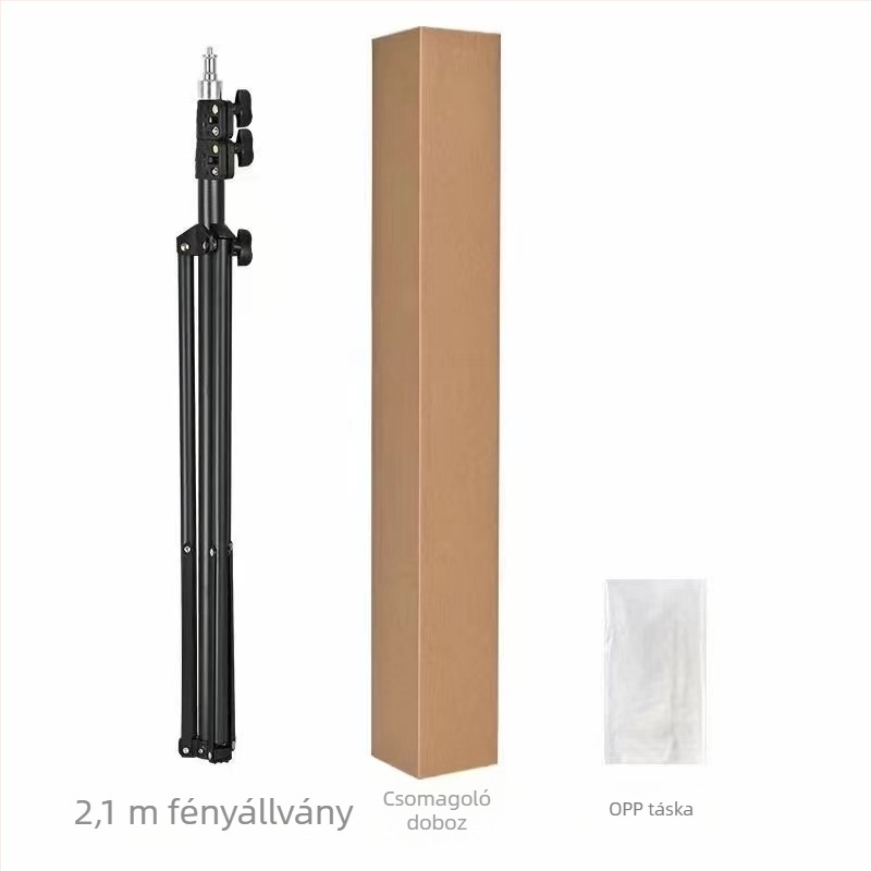  Gömbfejes tripod élő közvetítéshez és fotózáshoz, 4 részes vas konstrukció, teherbírás 11–15 kg, modell 8809