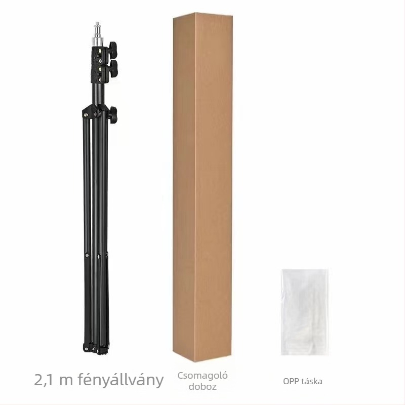  Gömbfejes tripod élő közvetítéshez és fotózáshoz, 4 részes vas konstrukció, teherbírás 11–15 kg, modell 8809