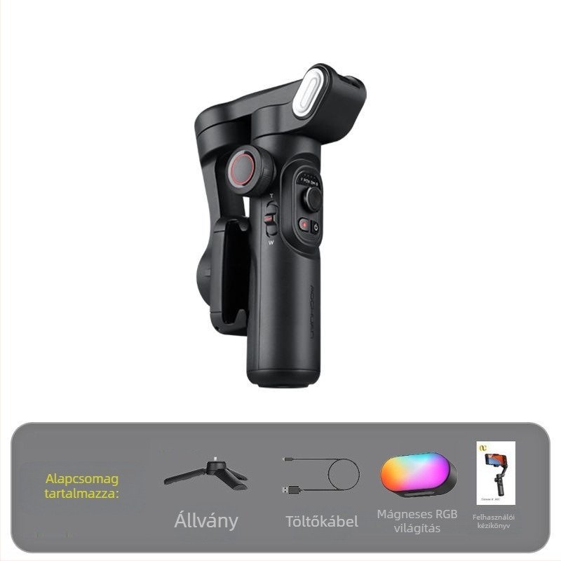 Ouchuan Smart XE okostelefon stabilizátor AI követéssel, 3-tengelyes stabilizáció élő közvetítésekhez és rövid videókhoz, kompatibil a legtöbb okostelefonnal