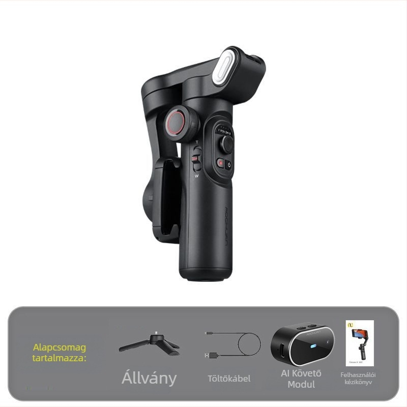 Ouchuan Smart XE okostelefon stabilizátor AI követéssel, 3-tengelyes stabilizáció élő közvetítésekhez és rövid videókhoz, kompatibil a legtöbb okostelefonnal