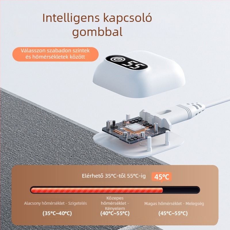 Egérmelegítő párna, közvetlen csatlakozás, 220V, 75W, PU anyag