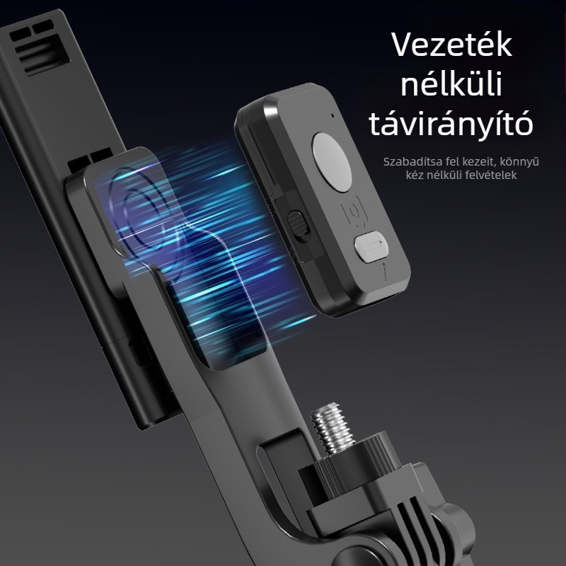 Q1 intelligens okostelefon-gimbal stabilizátor automata arc követéssel — 360° vízszintes forgás, 45° függőleges, 1/4-inch csavaros rögzítés, alumínium ház, 250 g