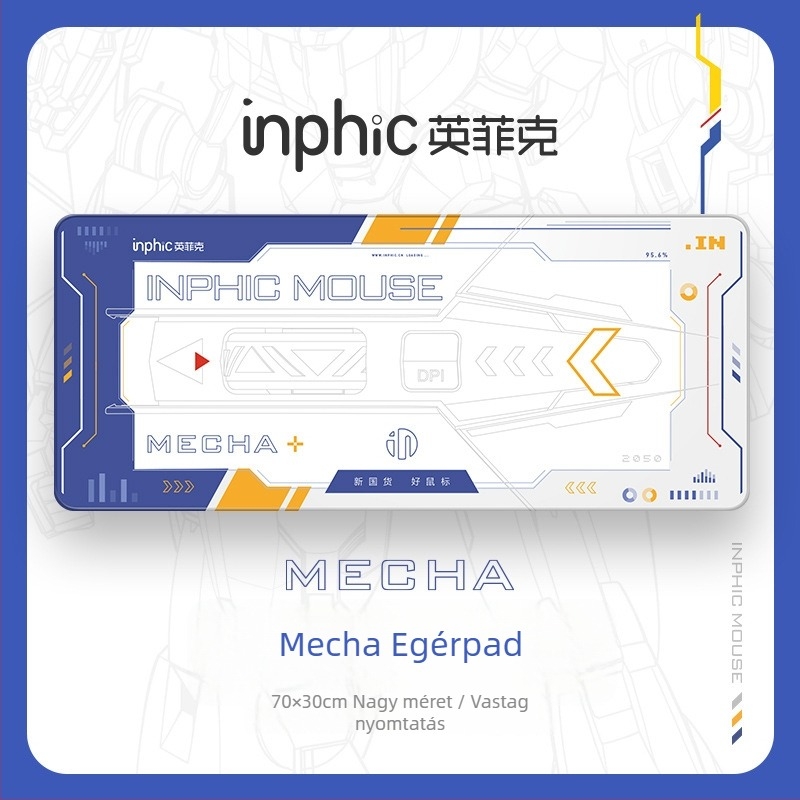 Inphic PD100 egérpad, textilből készült asztali matrac, csúszásmentes, egyoldalas, logónyomtatás, OEM testreszabás