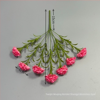 7 fejű mesterséges szegfű virág, selyem virág, domborított stílus – esküvők, szabadtéri rendezvények, fotórekvizitek és otthoni dekoráció