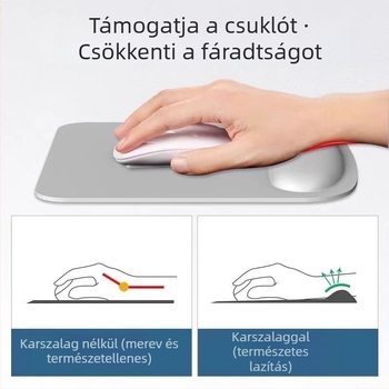Egércsukló párna, gumírozott asztali alátét, egyoldalas, japán minimalista stílus