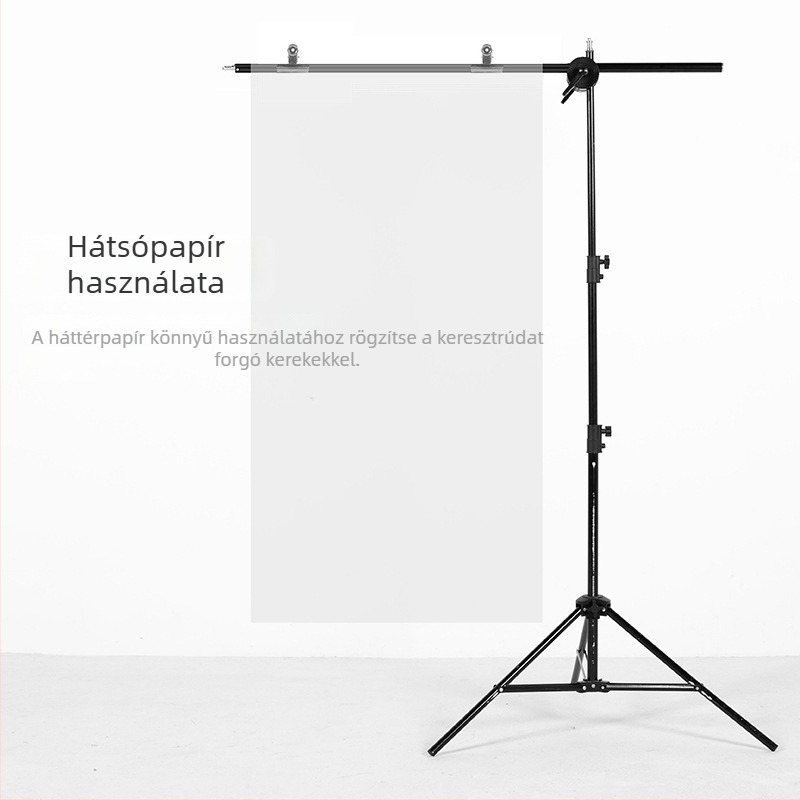 Zhijie fényképező lámpa tartó adapter univerzális kerékkel, cantilever forgó platform és keresztkar (310 g)