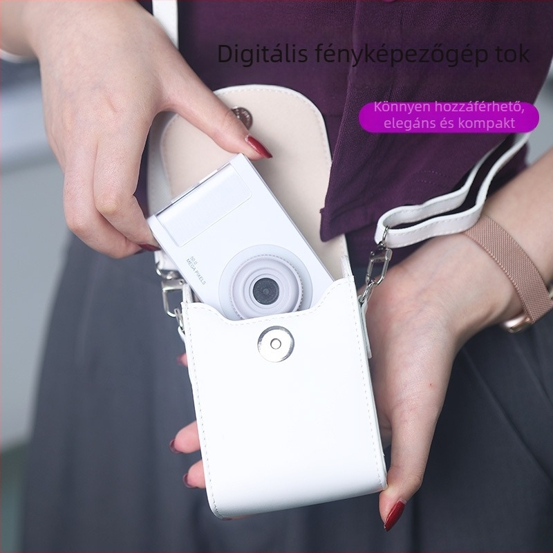 Digitális fényképezőgép táska keresztpántos, Oxford anyag, kompatibil Canon G7X II/III és Sony, uniszex, 2025 tavasz, otthoni tárolás