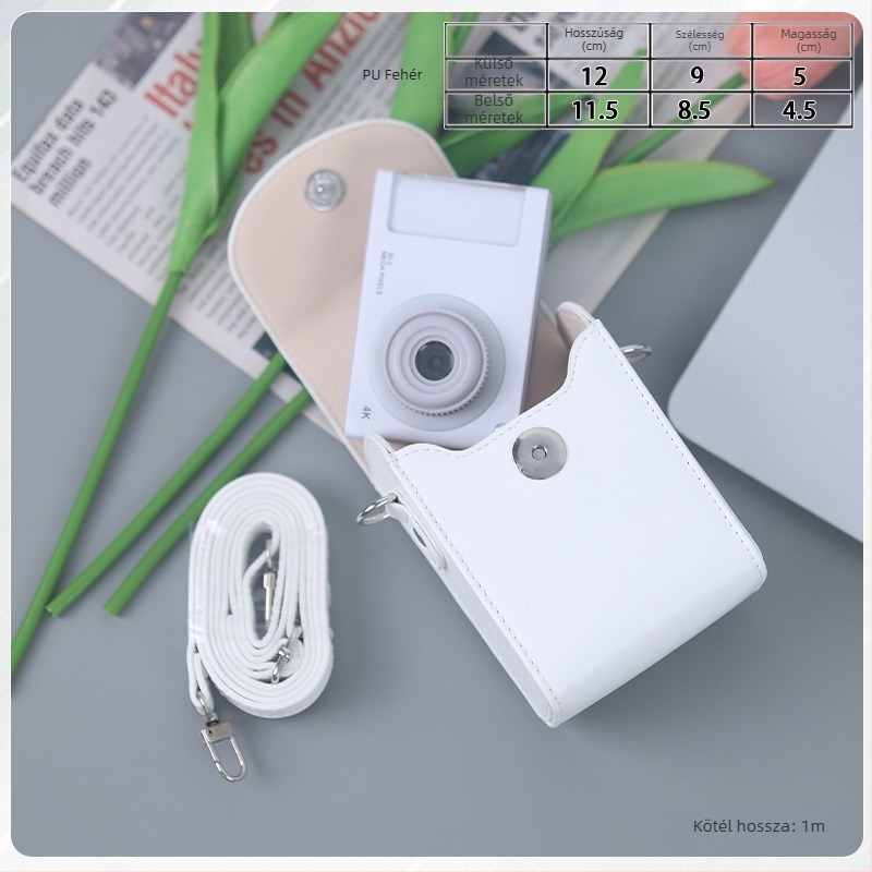 Digitális fényképezőgép táska keresztpántos, Oxford anyag, kompatibil Canon G7X II/III és Sony, uniszex, 2025 tavasz, otthoni tárolás