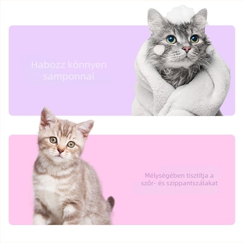 Műanyag fürdető és masszírozó kefe kutyáknak, SORADD, 100 darab dobozban