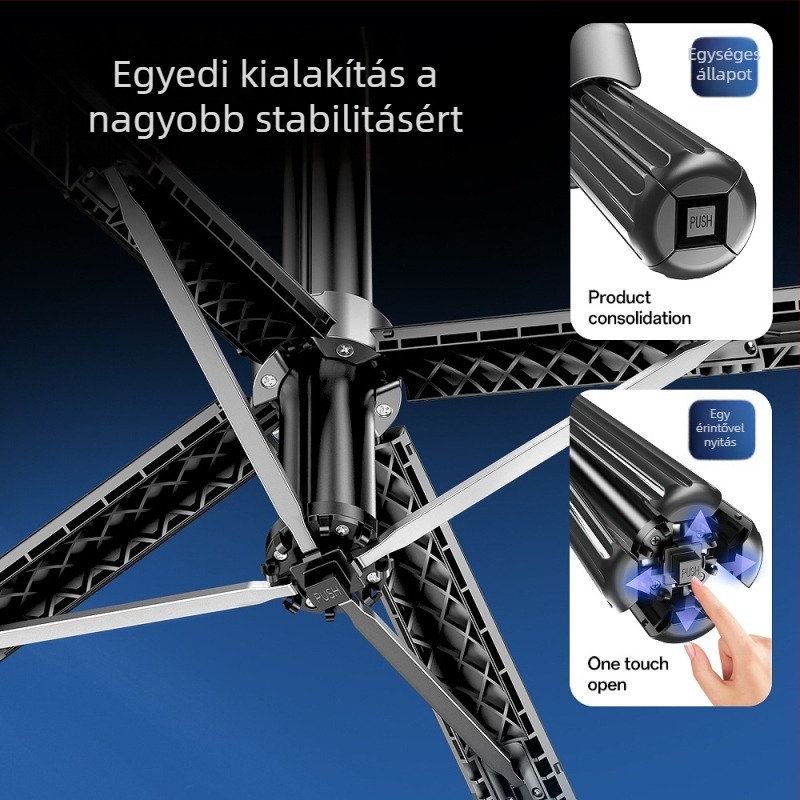 Intelligens követővel ellátott szelfi bot 360°-os forgással, arckövetés, rezgésmentes gimbal, alumínium ötvözet, Bluetooth távirányító