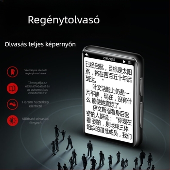 E-könyv olvasó Bluetooth MP3-lejátszóval, autó cigarettagyújtó tápellátással, modell T8, 128MB tárhely, autó MP3-interfész; csomag tartalmaz töltőt és Bluetooth fejhallgatót