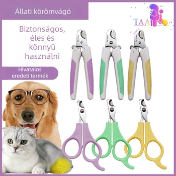 TAA márkájú kisállat körömvágó olló — rozsdamentes acél penge, műanyag nyél, 12 darabos csomag, kutyáknak