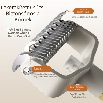 Detangling Fésű és Ápoló Ecset Kutyáknak — Rozsdamentes acél; Termékkategória: Fésű-Ecset; Alkalmazható: Kutyák; Doboz Mennyiség: 240 db; Importált: Nem